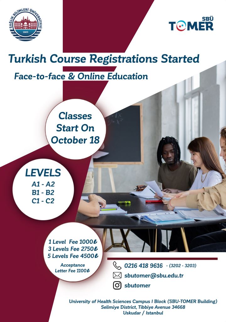 Sağlık Bilimleri Üniversitesi Turkish Course Registrations Started at