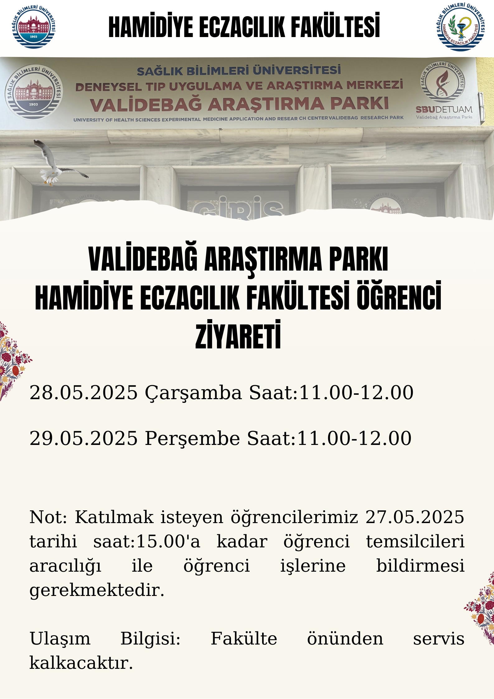  SBUDETUAM Validebağ Araştırma Parkına Ziyaret 