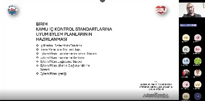 Birim Kamu İç Kontrol Standartlarına Uyum Eylem Planlarının Hazırlanmasına Yönelik Çevrim İçi Rehberlik ve Koordinasyon Toplantısı