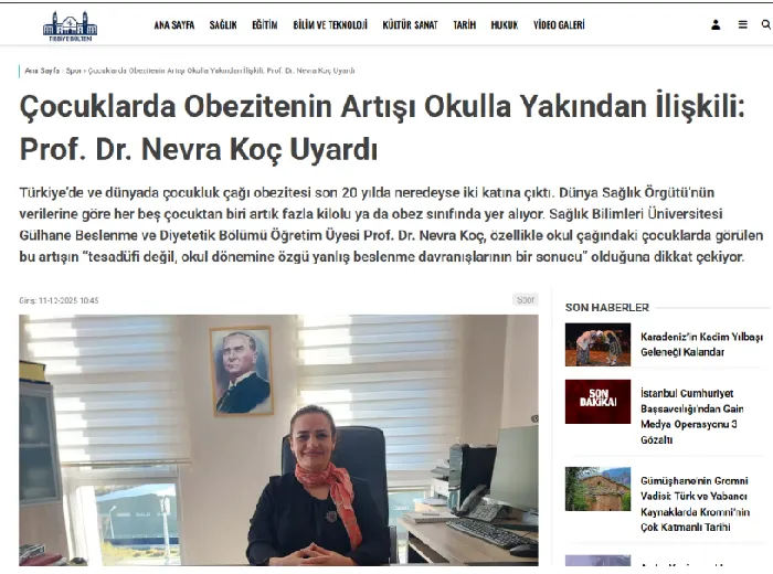 Çocuklarda Obezitenin Artışı Röportajı